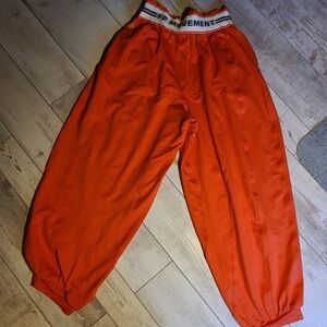 Free People Bright Orange Jumpsuit